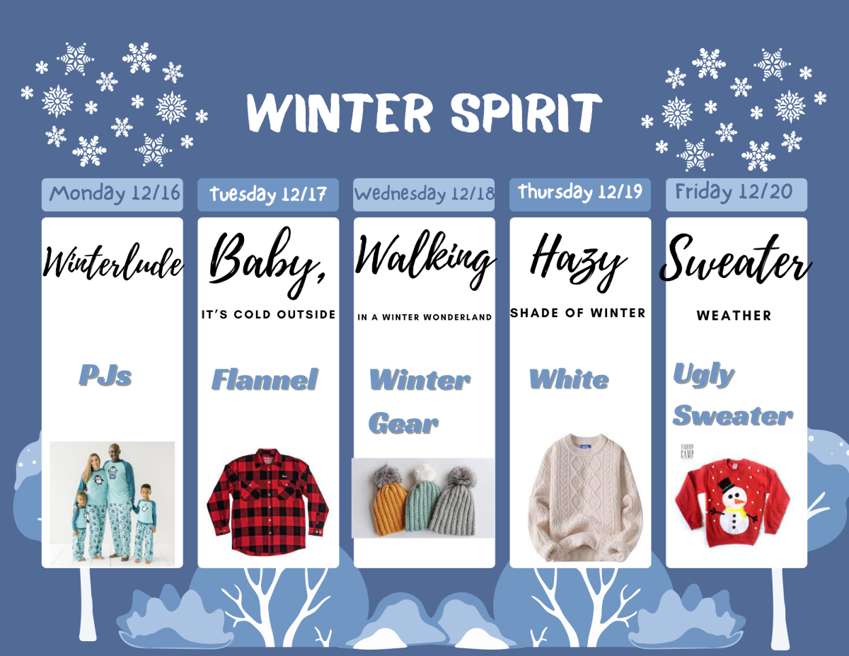 Winter Wonderland Spirit Week Themes!