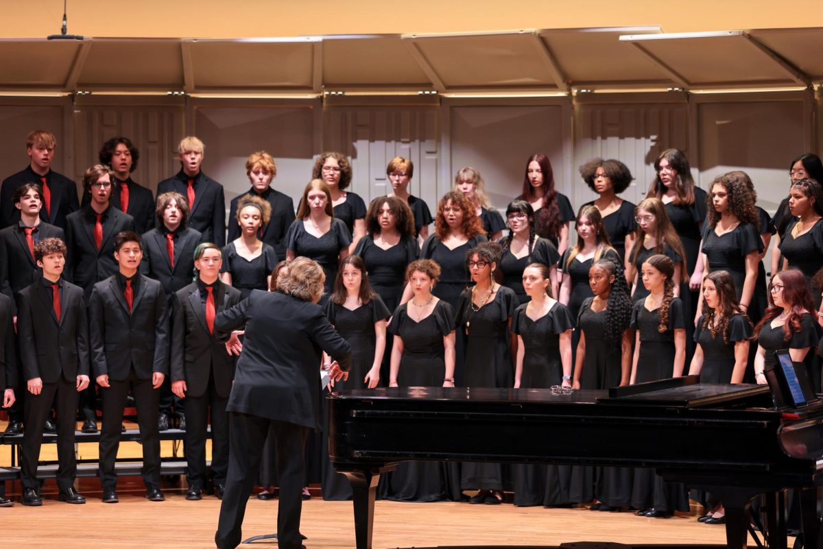 The Choir singing at an event. 