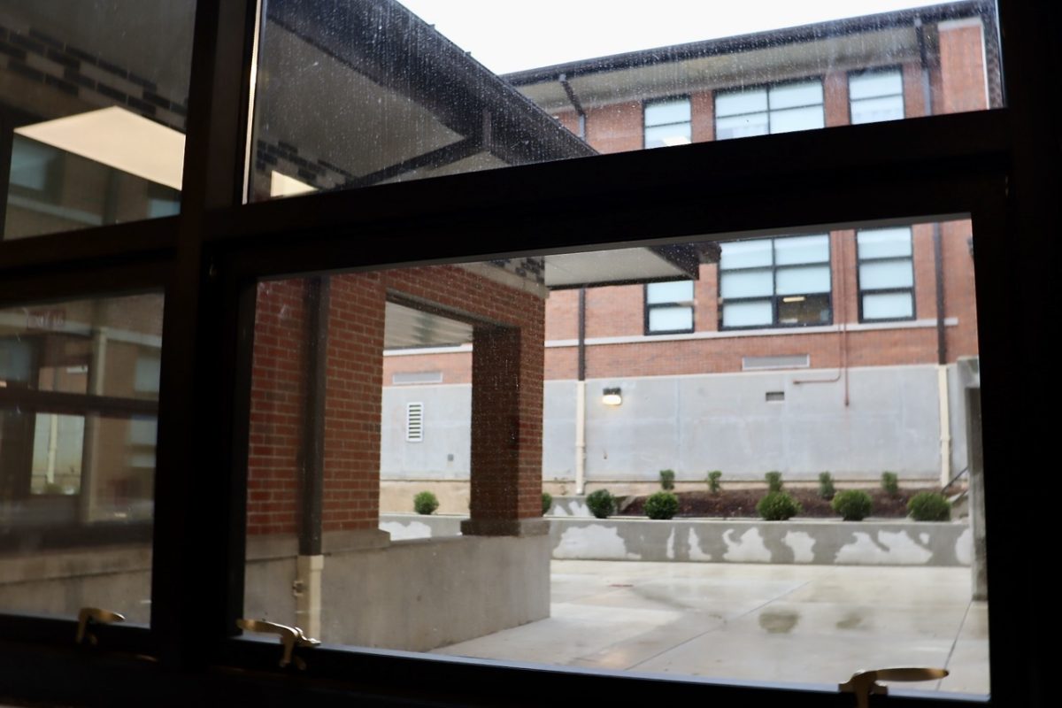 Courtyard space off of the newly finished wing. 