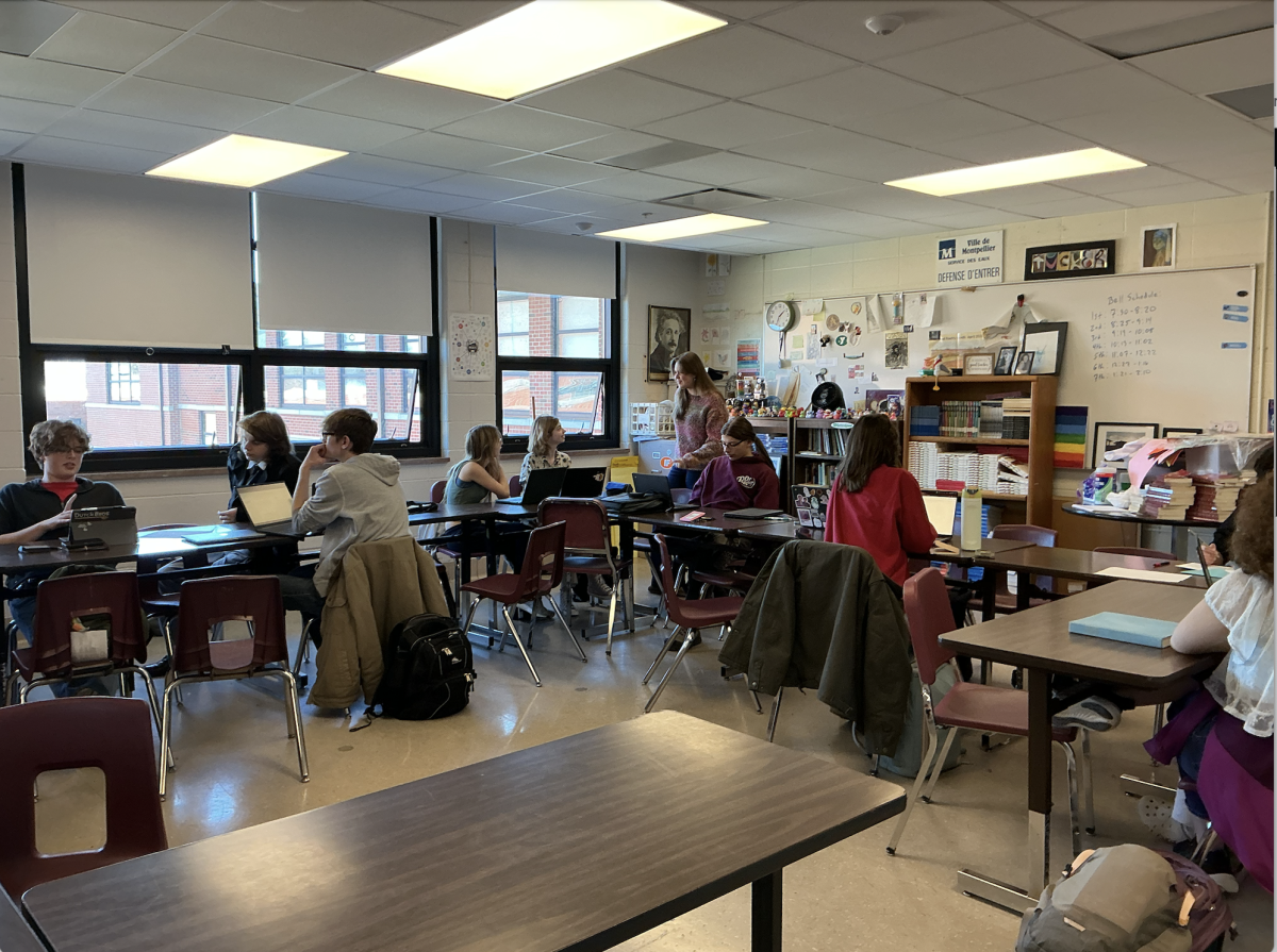 Students met in room 208 on Wednesday, February 11th to discuss their favorite books, songs and other english works.