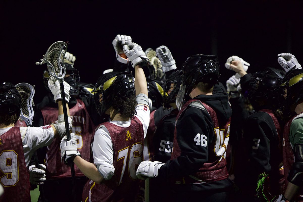 The team cheering.