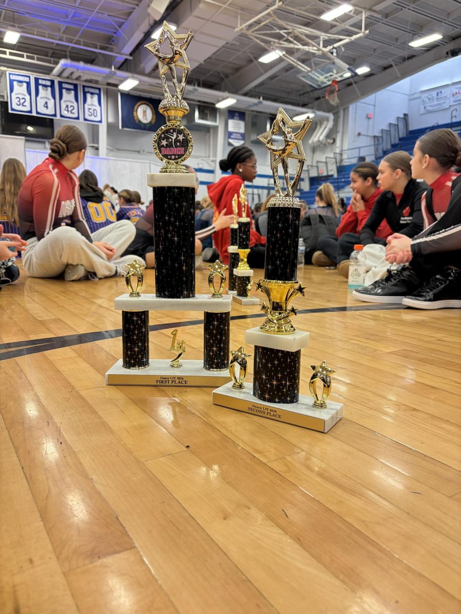 Photo of the trophies.