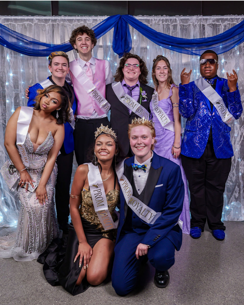 The winners of prom royalty: Aubrey Williams and Simon Boice, Leilani Carmichael, Cyrus Richardson, Callie Thornton and Lucas Selch, Addonis Thomas, and Wesley Buchanan.