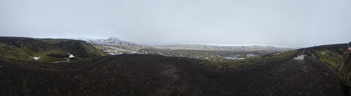 From the top of Grábrók, hikers can see the immense landscape unfold before them on all sides. 